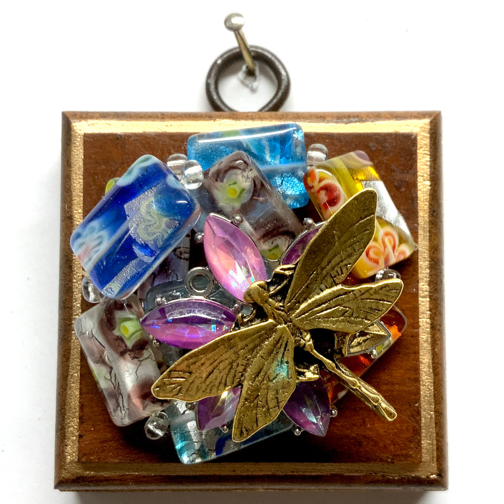 Wooden Frame with Dragonfly on Necklace (2.5