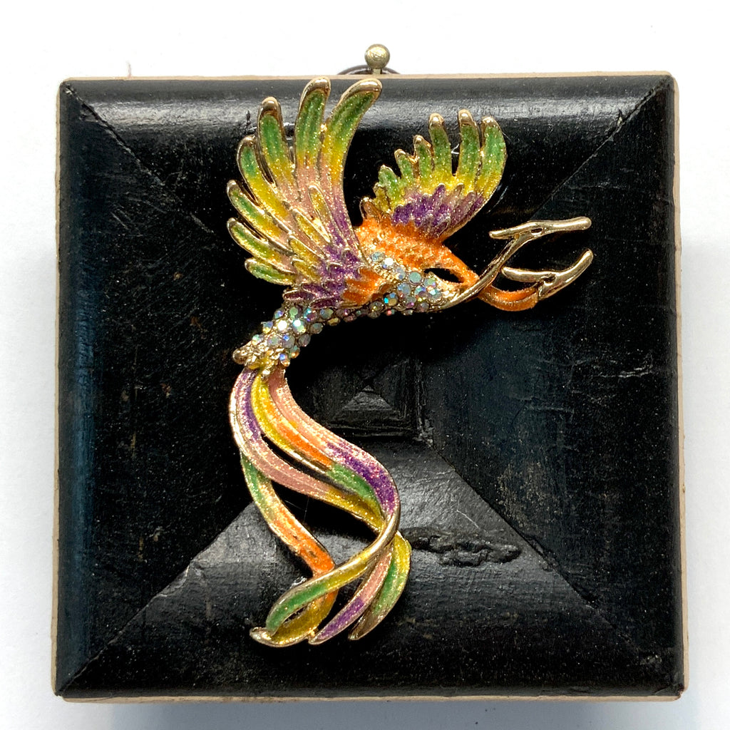 Painted Frame with Sparkle Bird (3” wide)