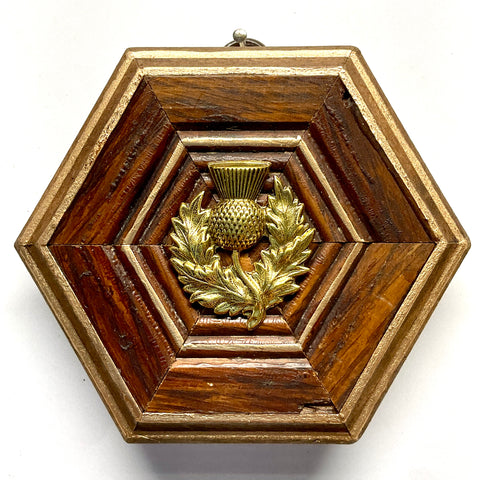 Wooden Frame with Thistle (4.25