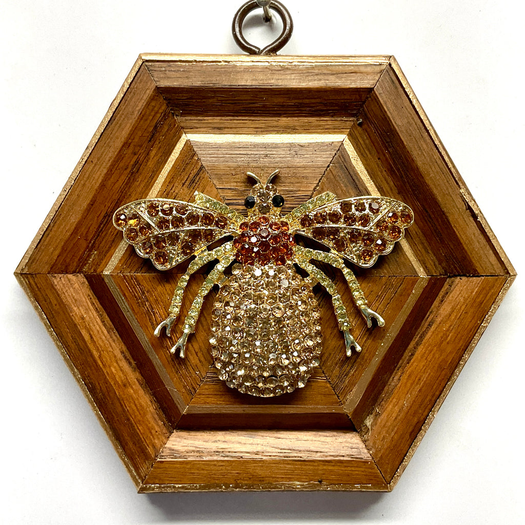 Wooden Frame with Sparkle Bee (4.5