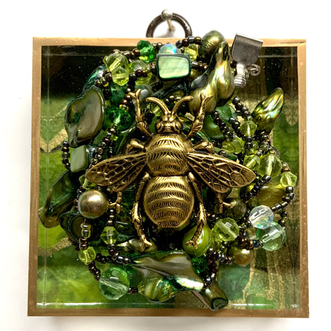 Acrylic Frame with Grande Bee on Necklace / Slight Imperfections (3