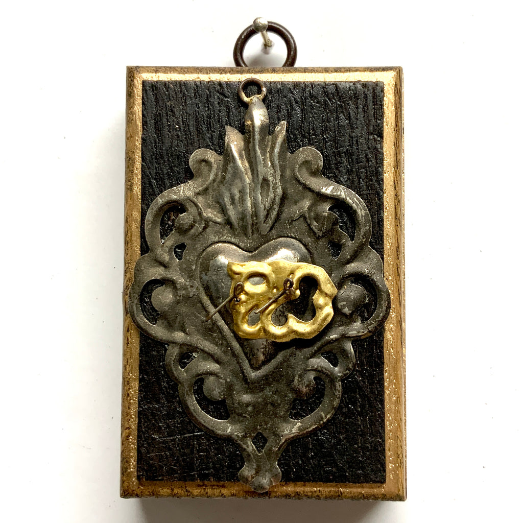 Bourbon Barrel Frame with Sacred Heart (2.5