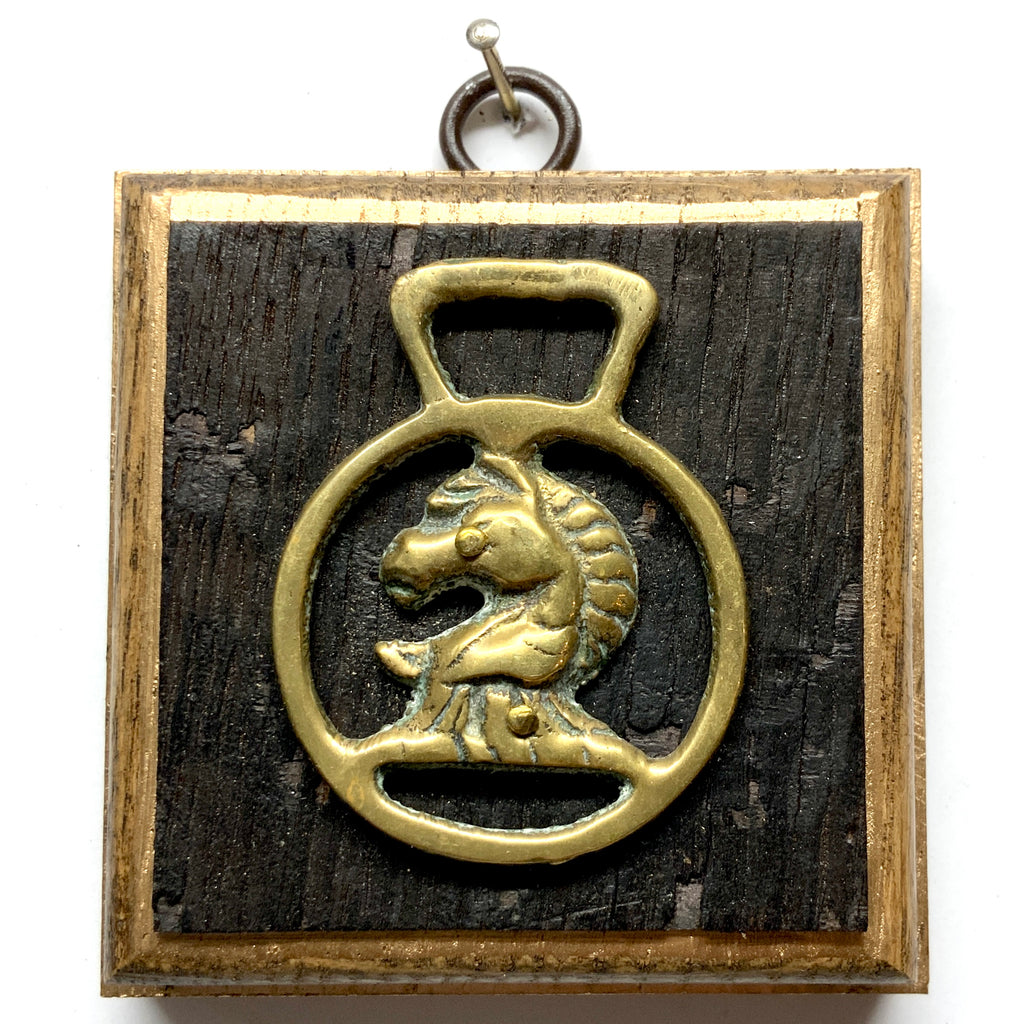 Bourbon Barrel Frame with Horse Brass (3.25