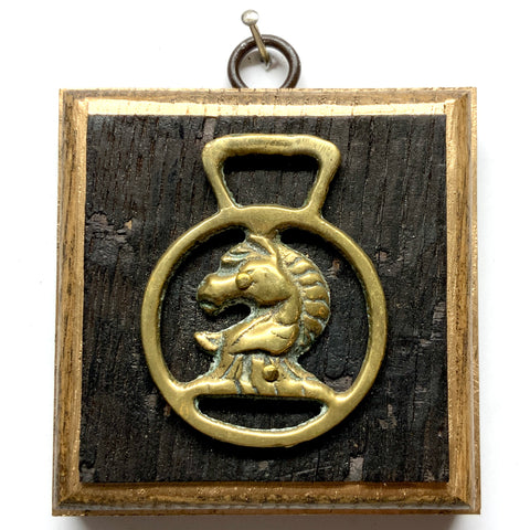 Bourbon Barrel Frame with Horse Brass (3.25