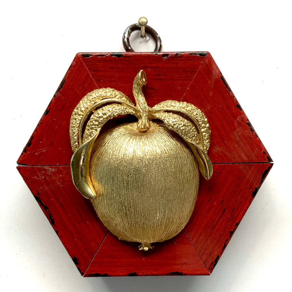 Modern Lacquered Frame with Apple (3.25” wide)