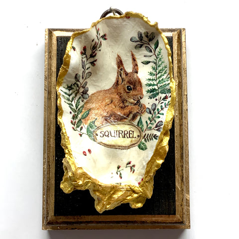 Bourbon Barrel Frame with Squirrel Oyster Shell (3.25
