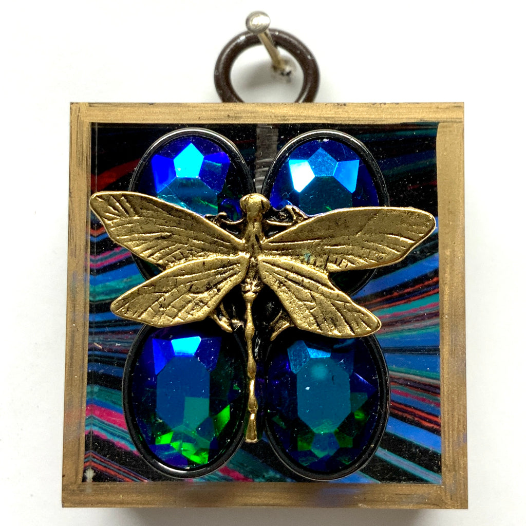 Acrylic Frame with Dragonfly on Necklace / Slight Imperfections (2