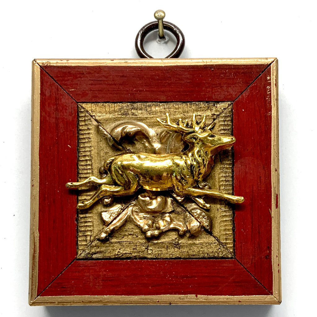 Lacquered Frame with Stag (2.75” wide)