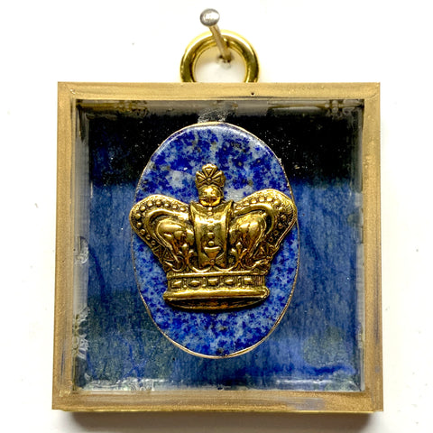 Acrylic Frame with Crown on Lapis / Slight Imperfections (2
