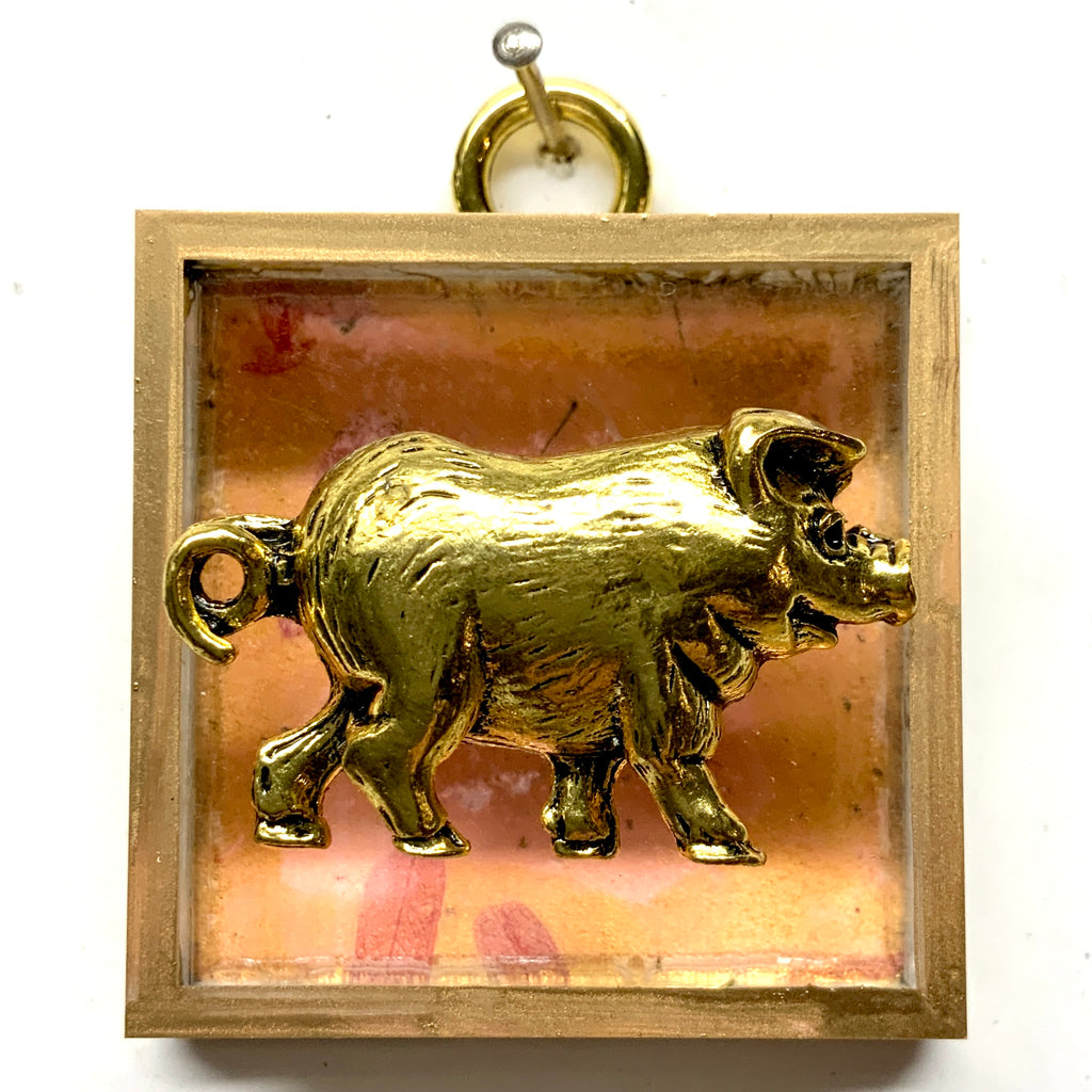Acrylic Frame with Pig / Slight Imperfections (2