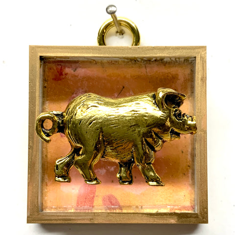 Acrylic Frame with Pig / Slight Imperfections (2