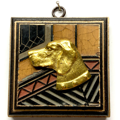 Bourbon Barrel Frame with Stately Dog on Coromandel (4