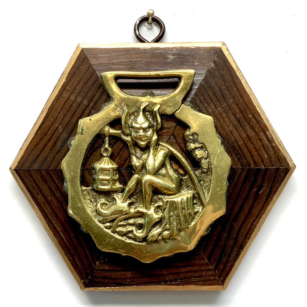 Wooden Frame with Horse Brass (5.25” wide)