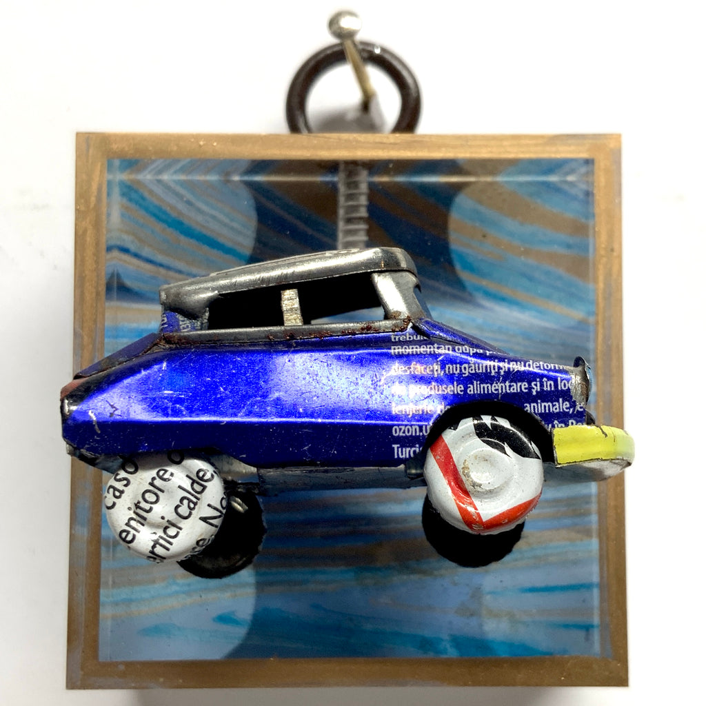 Acrylic Frame with Tin Car / Slight Imperfections (2