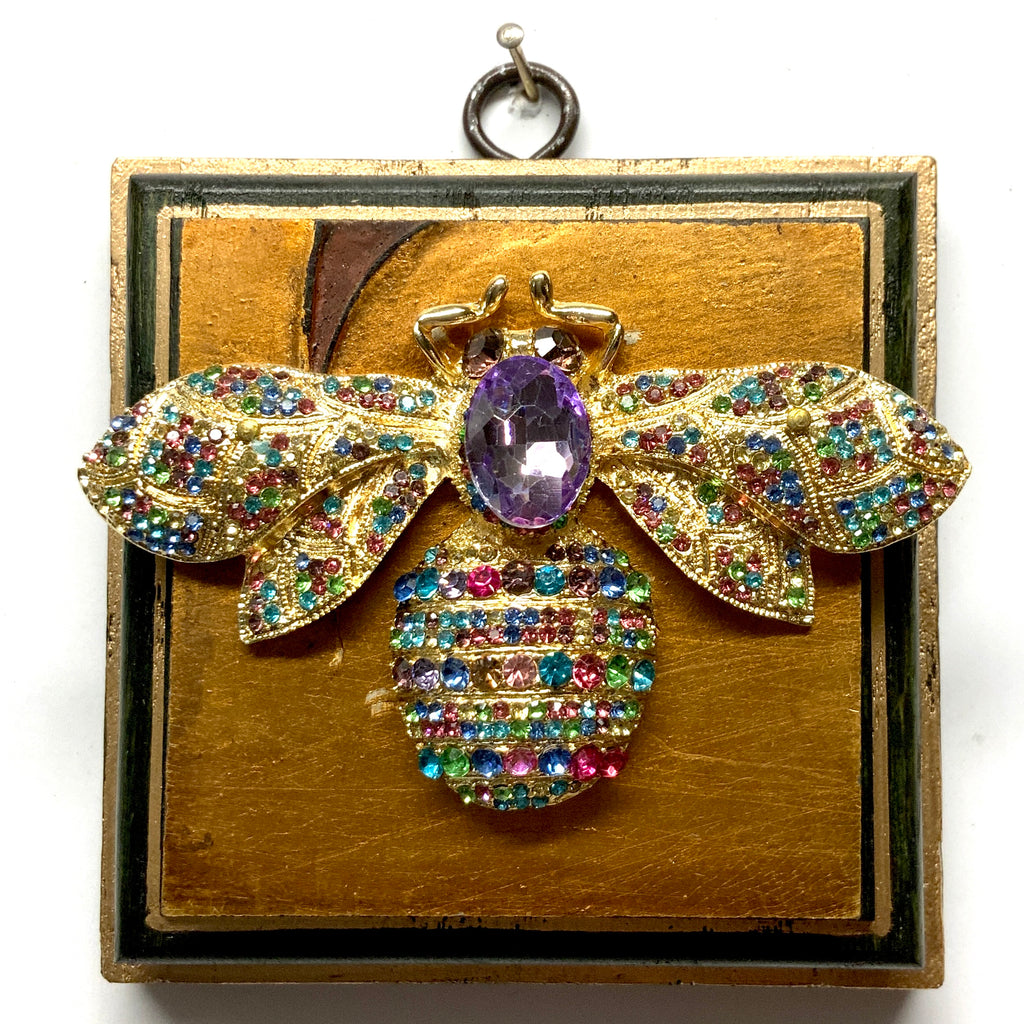 Painted Frame with Sparkle Bee on Coromandel (4
