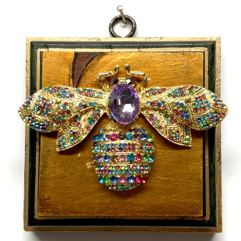 Painted Frame with Sparkle Bee on Coromandel (4