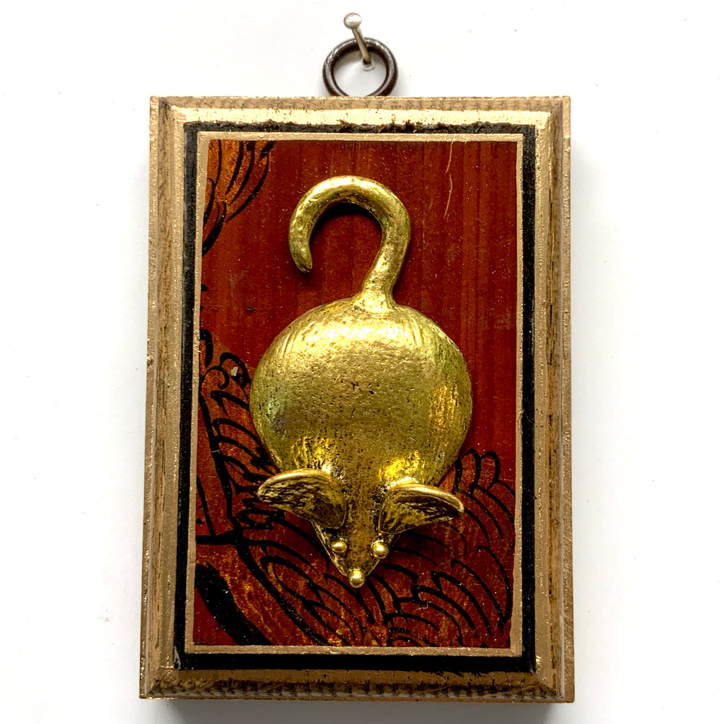 Bourbon Barrel Frame with Mouse on Coromandel (3.25