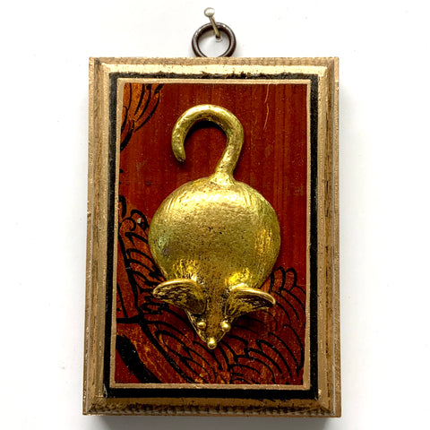 Bourbon Barrel Frame with Mouse on Coromandel (3.25