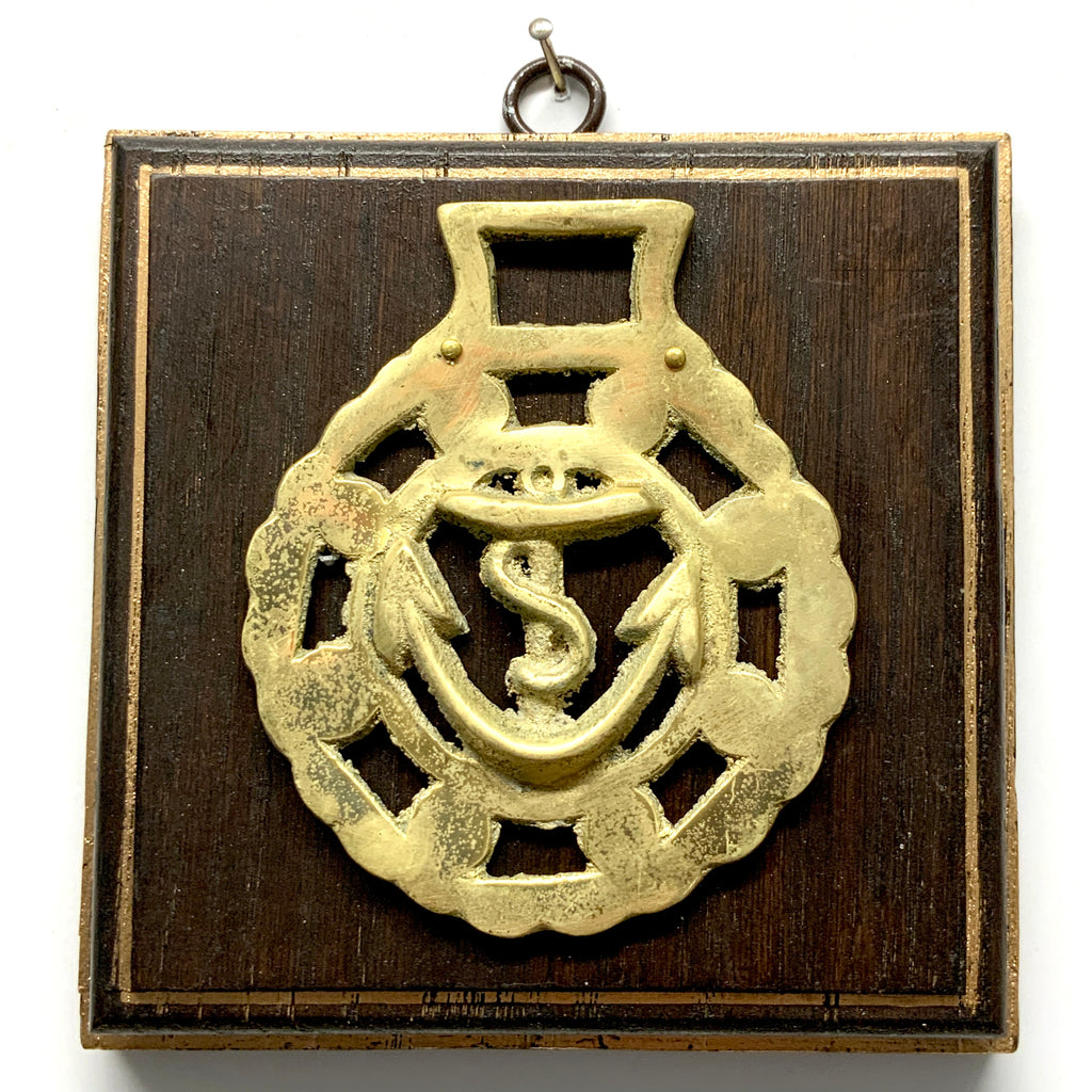 Wooden Frame with Horse Brass (5