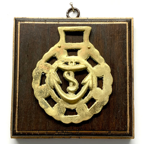 Wooden Frame with Horse Brass (5