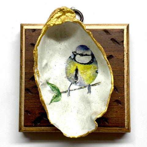 Wooden Frame with Bird Oyster Shell (3.25