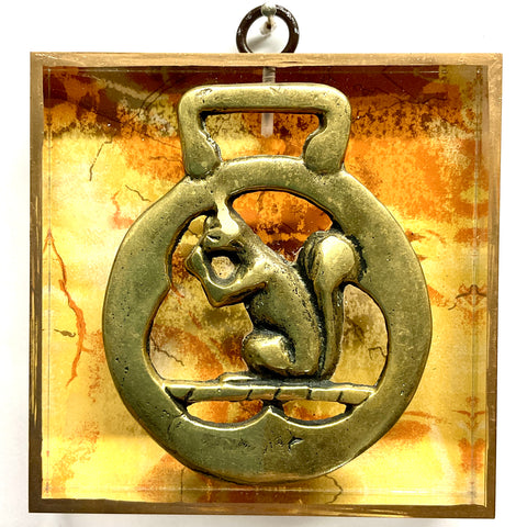 Acrylic Frame with Horse Brass / Slight Imperfections (4” wide)