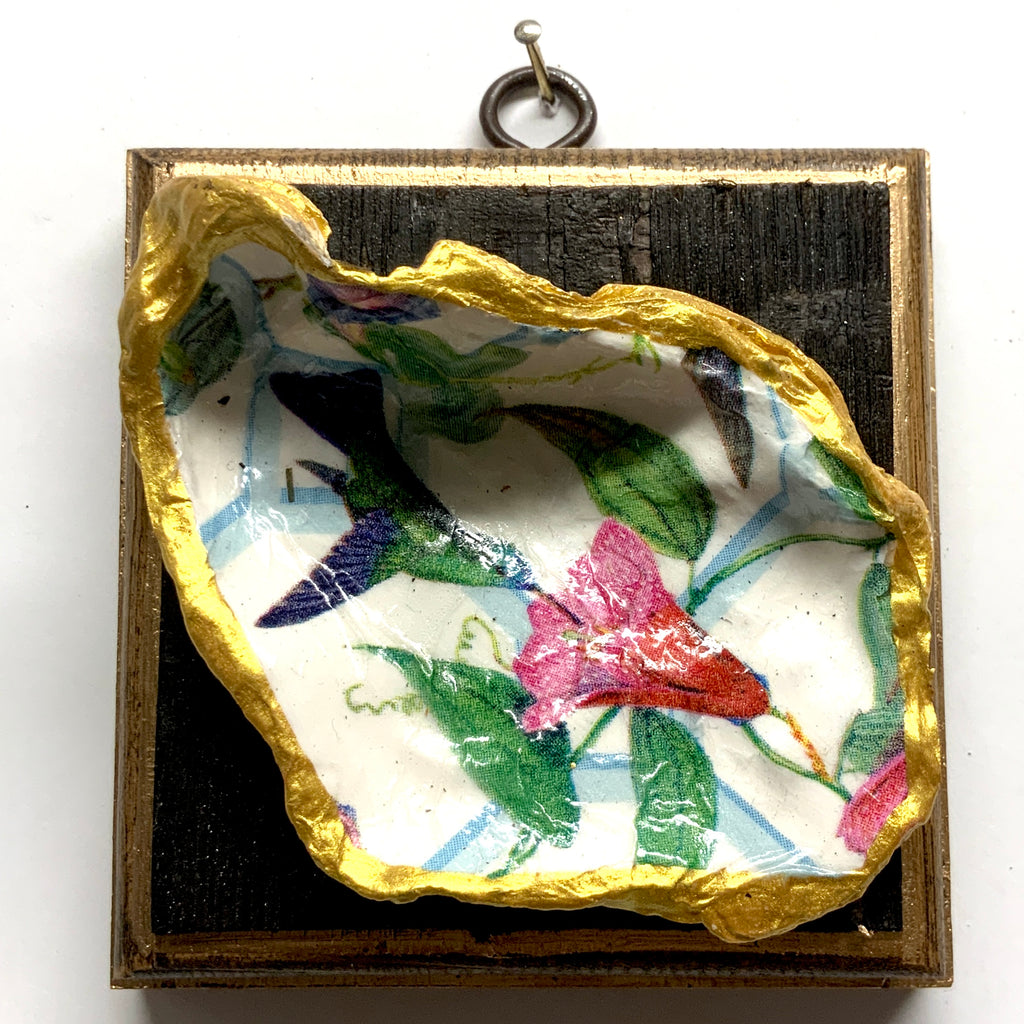 Bourbon Barrel Frame with Hummingbird Oyster Shell (4