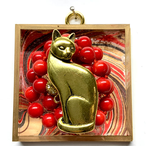 Acrylic Frame with Cat on Necklace / Slight Imperfections (3