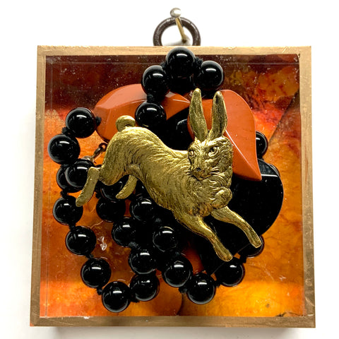 Acrylic Frame with Hare on Necklace / Slight Imperfections (3