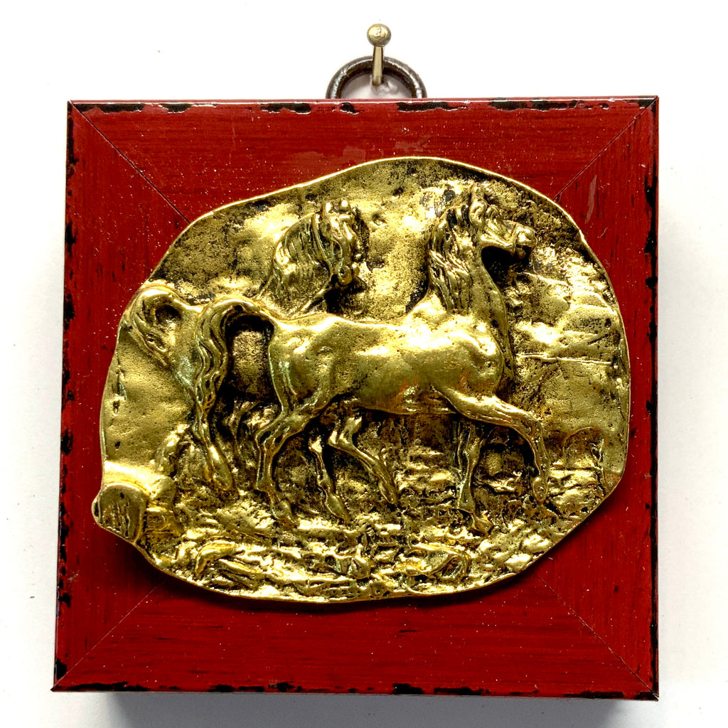 Modern Lacquered Frame with Horses (3” wide)