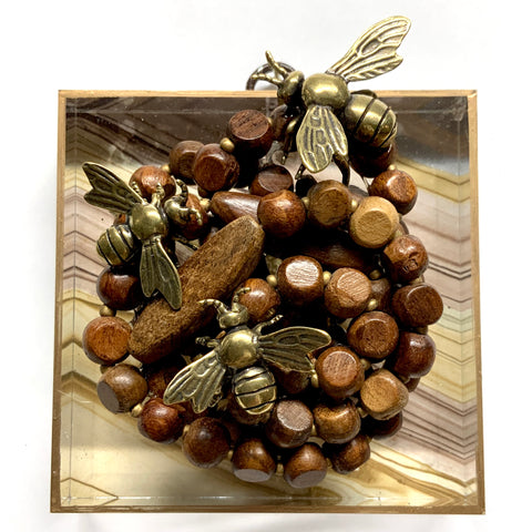 Acrylic Frame with Bees on Necklace / Slight Imperfections (4