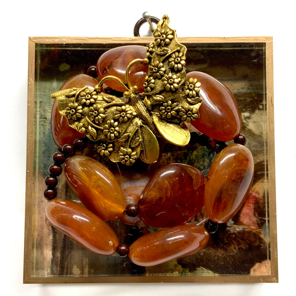 Acrylic Frame with Butterfly on Necklace / Slight Imperfections (4