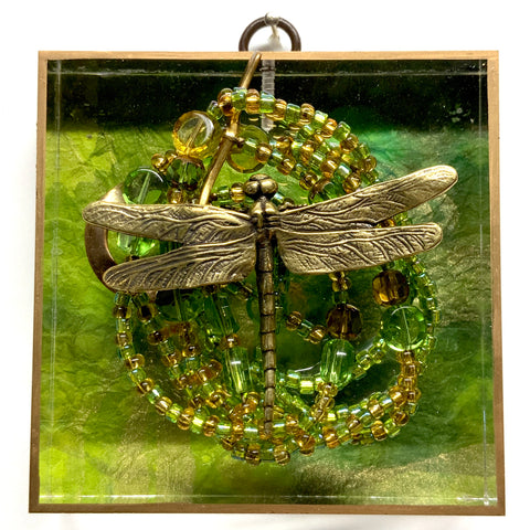 Acrylic Frame with Dragonfly on necklace / Slight Imperfections (4