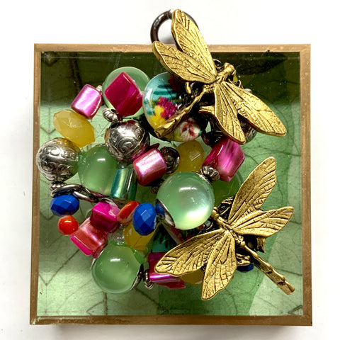 Acrylic Frame with Dragonflies on Necklace / Slight Imperfections (3