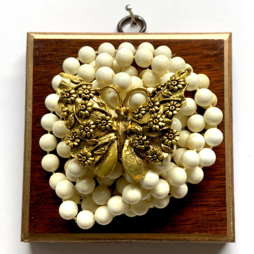 Wooden Frame with Butterfly on Necklace (4