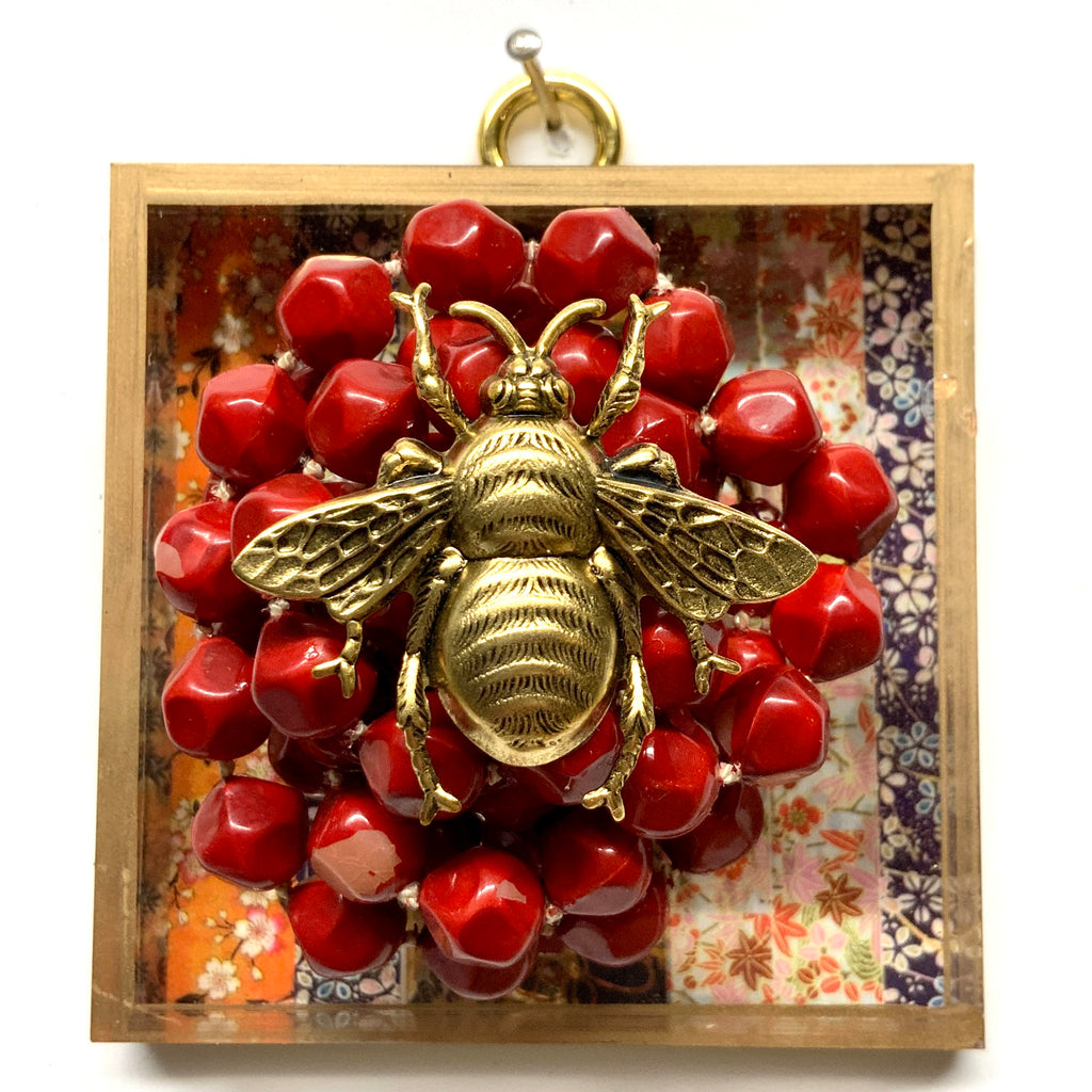 Acrylic Frame with Grande Bee on Necklace / Slight Imperfections (3