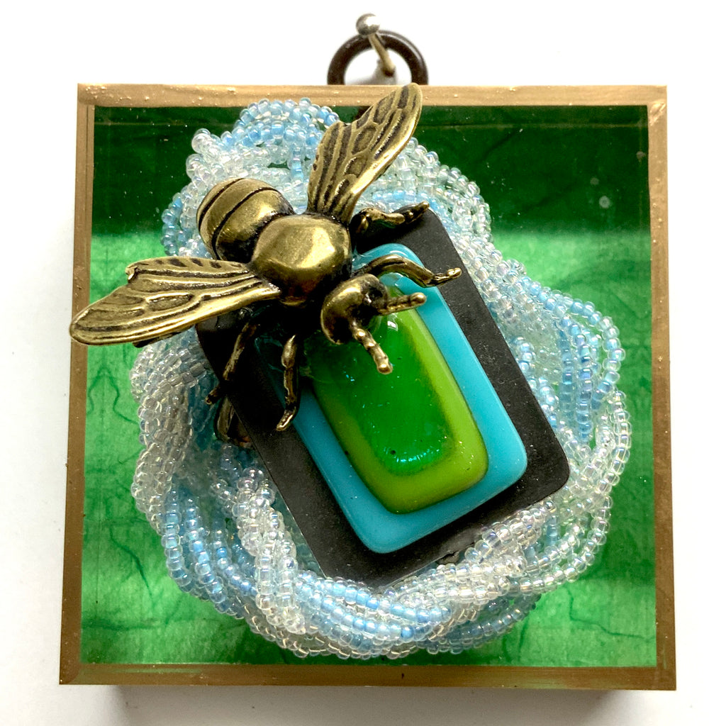 Acrylic Frame with Bee on Necklace / Slight Imperfections (3