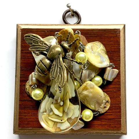 Wooden Frame with Bee on Necklace (3.25