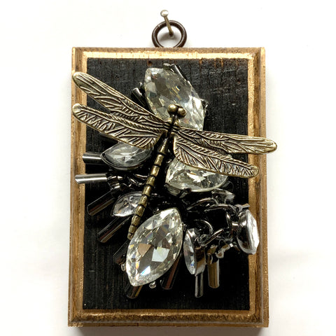 Bourbon Barrel Frame with Dragonfly on Necklace (3.25