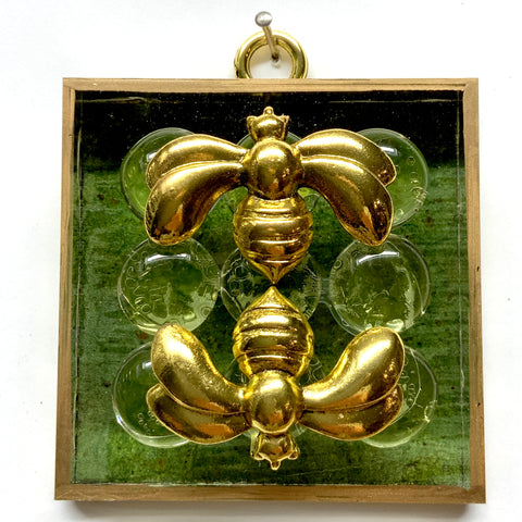 Acrylic Frame with Deco Bees on Glass Beads / Slight Imperfections (3