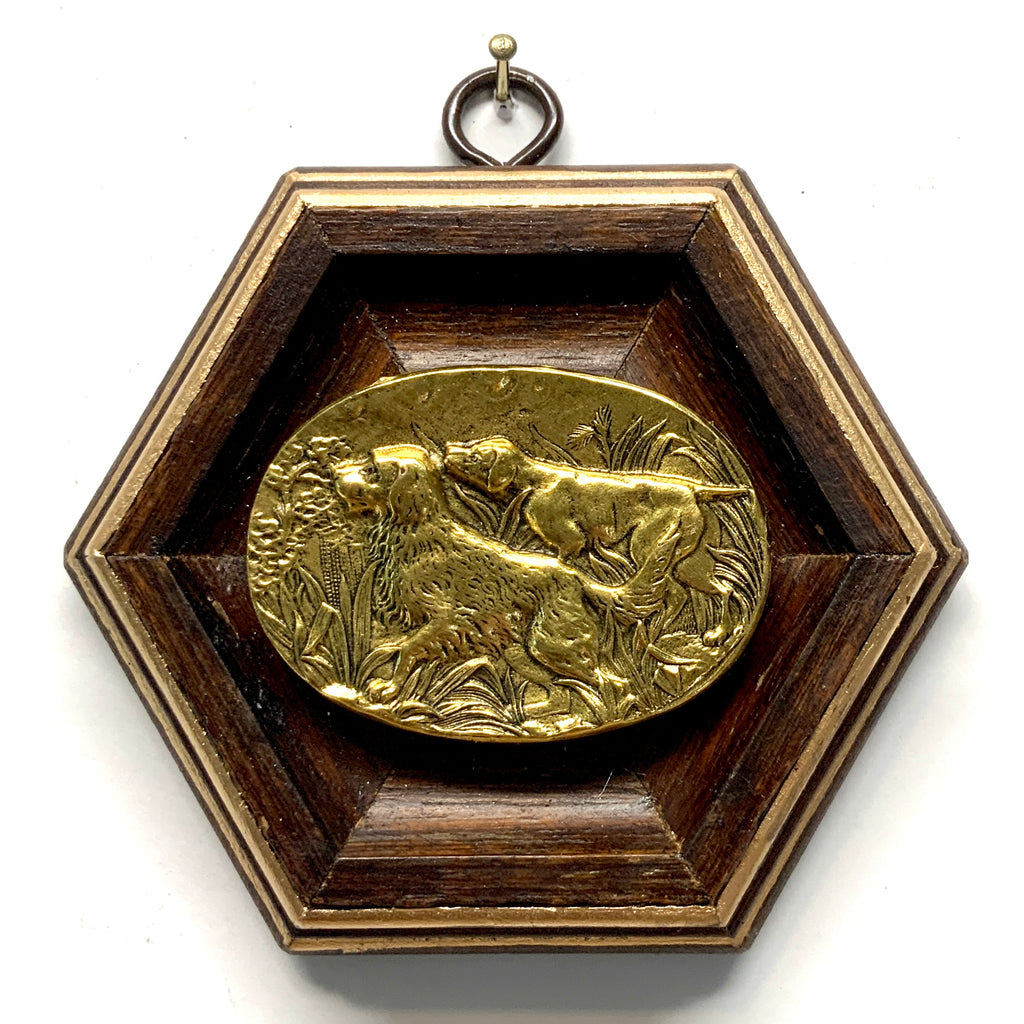 Wooden Frame with Sporting Dogs (4.25” wide)