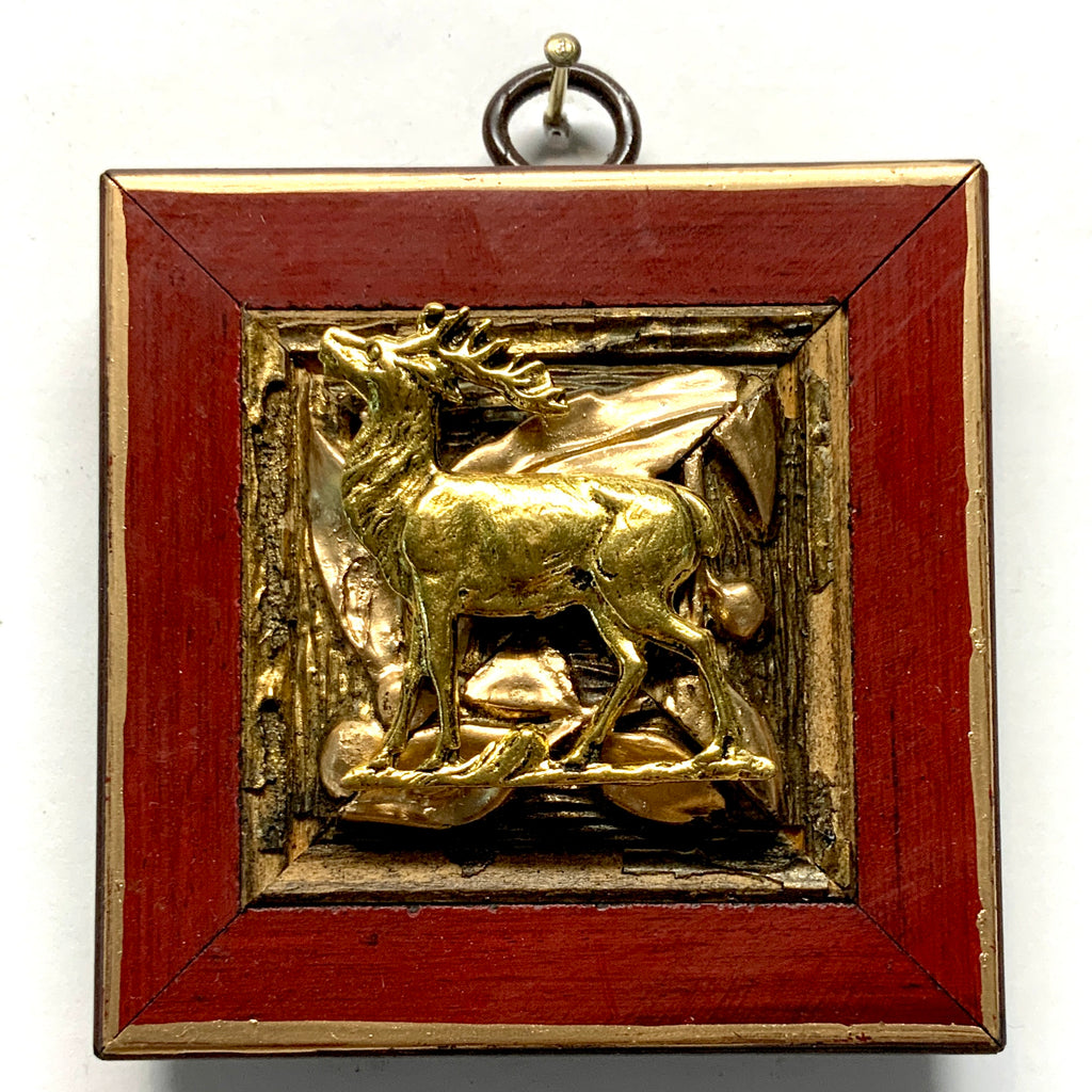 Lacquered Frame with Stag (3” wide)
