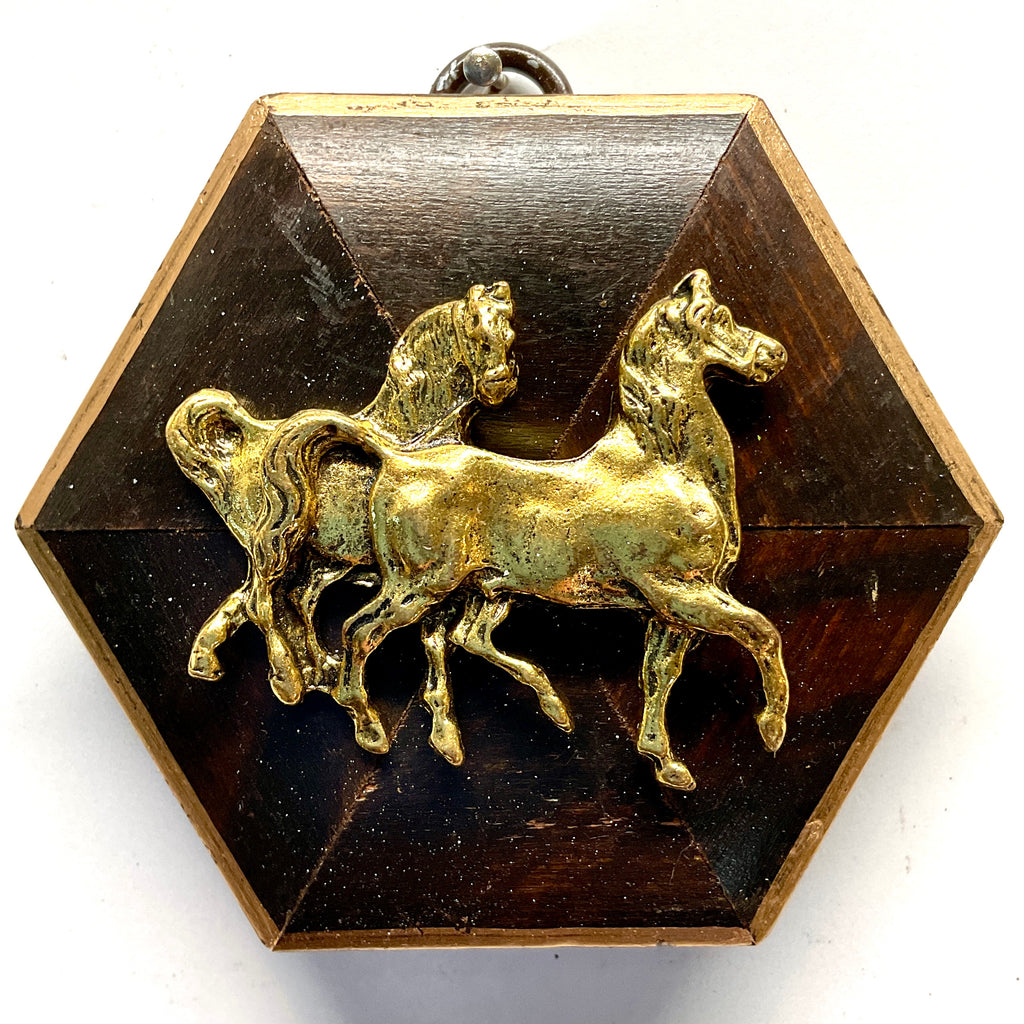 Wooden Frame with Horses (3