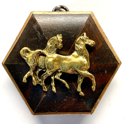 Wooden Frame with Horses (3