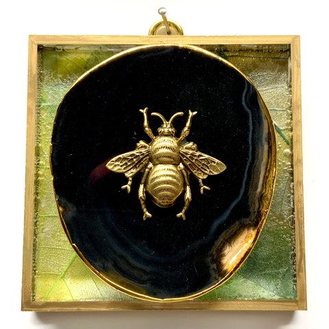 Acrylic Frame with Grande Bee on Agate / Slight Imperfections (4
