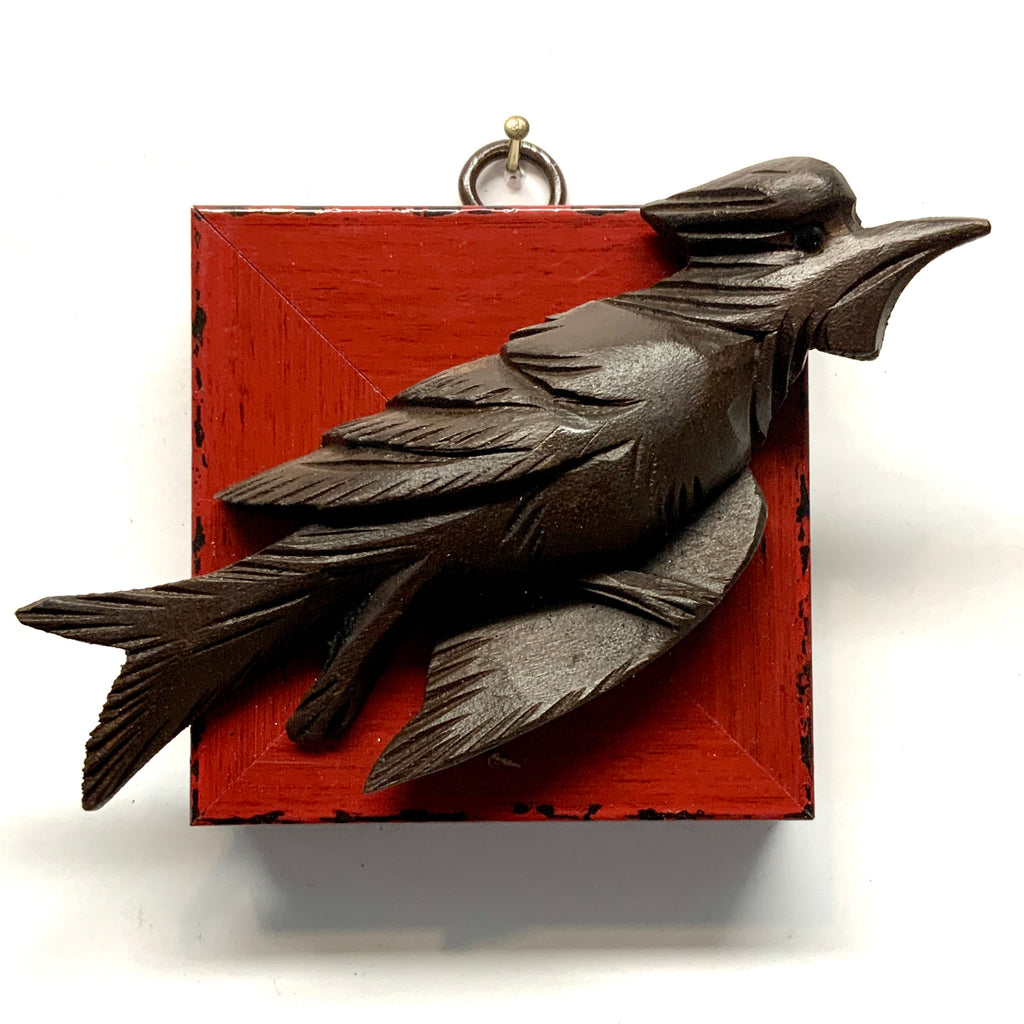 Modern Lacquered Frame with Cuckoo Clock Bird (3” wide)