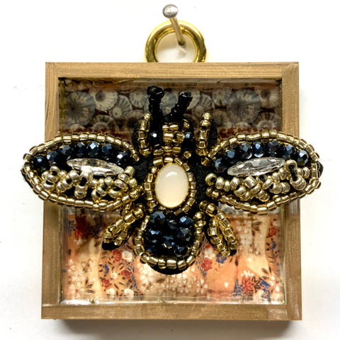 Acrylic Frame with Beaded Bee / Slight Imperfections (2
