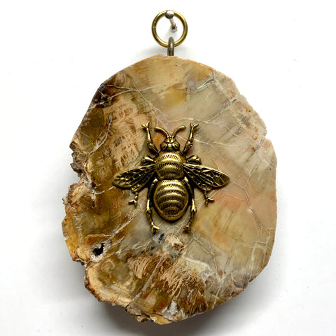 Petrified Wood Frame with Grande Bee (3