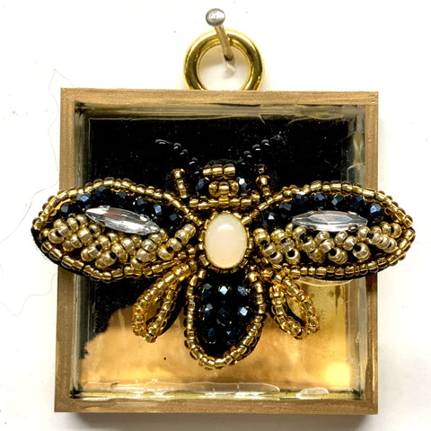 Acrylic Frame with Beaded Bee / Slight Imperfections (2
