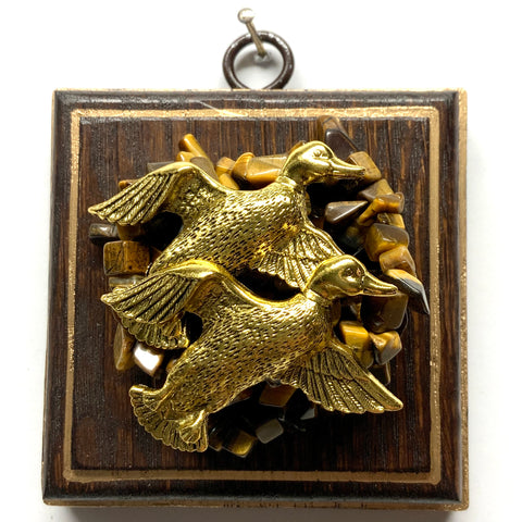 Wooden Frame with Ducks on Necklace (3.25
